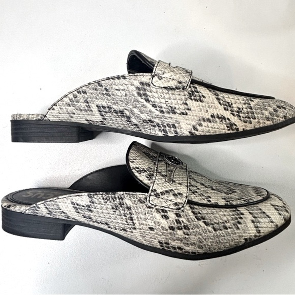 Circus by Sam Edelman Snakeskin Hal Penny Loafer Slip On Slide Mules Women’s 7.5 - Picture 5 of 10